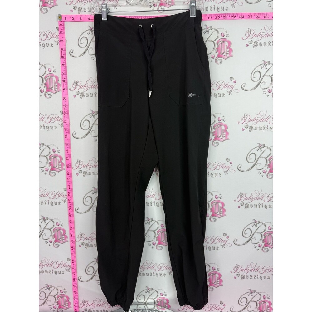 White cross scrubs pants jogger Drawstring Track Joggers